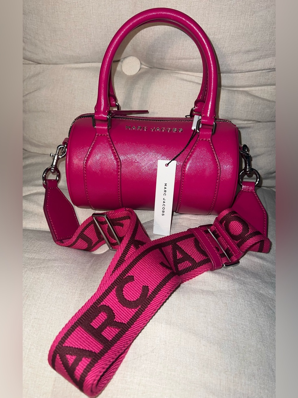 🆕 Marc Jacobs logo barrel crossbody bag